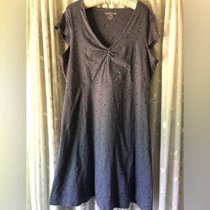 Toad & Co Rosemarie Dress, Blue with design, Size XL